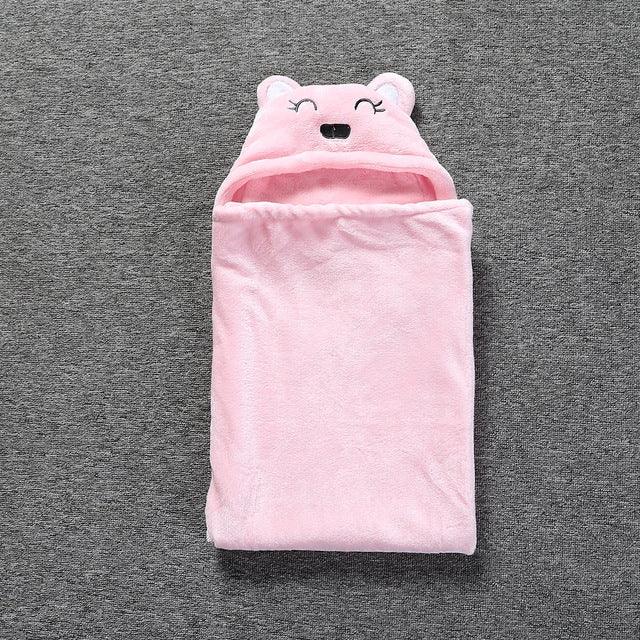 귀여운 동물 만화 아기 담요 어린이 후드 목욕 가운 유아 목욕 타월