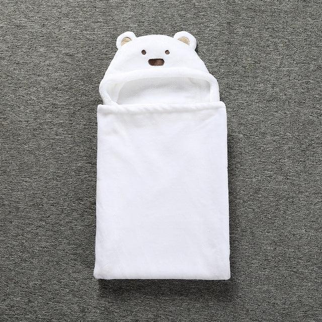 귀여운 동물 만화 아기 담요 어린이 후드 목욕 가운 유아 목욕 타월