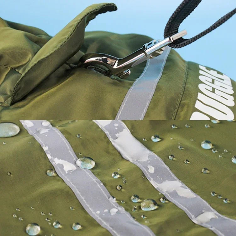접이식 반사 줄무늬 후드 애완동물 우비 강아지 방수 옷, S, M, L, XL, XXL