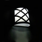 Solar Powered LED Wall Light Outdoor Waterproof Energy Saving Street Garden Lamp, White Light, Warm White