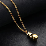 Punk Retro Mini Boxing Glove Necklace, gold, silver