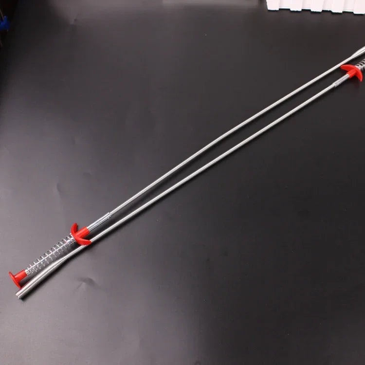 금속 와이어 브러시 손 주방 싱크대 청소 후크 하수구 뚫는 도구, 60cm