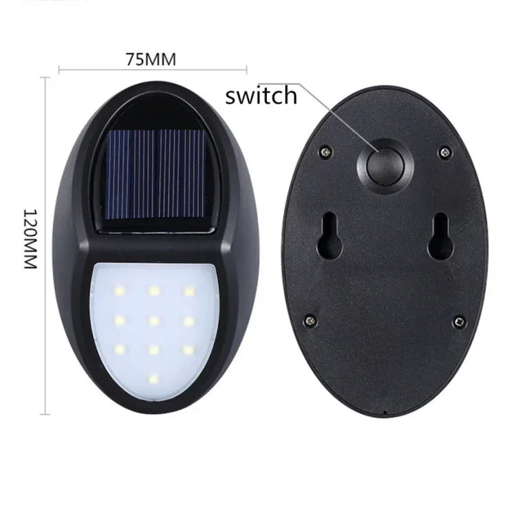 10개 LED SMD 2835 태양광 IP65 방수 모션 센서 야외 마당 LED 벽등