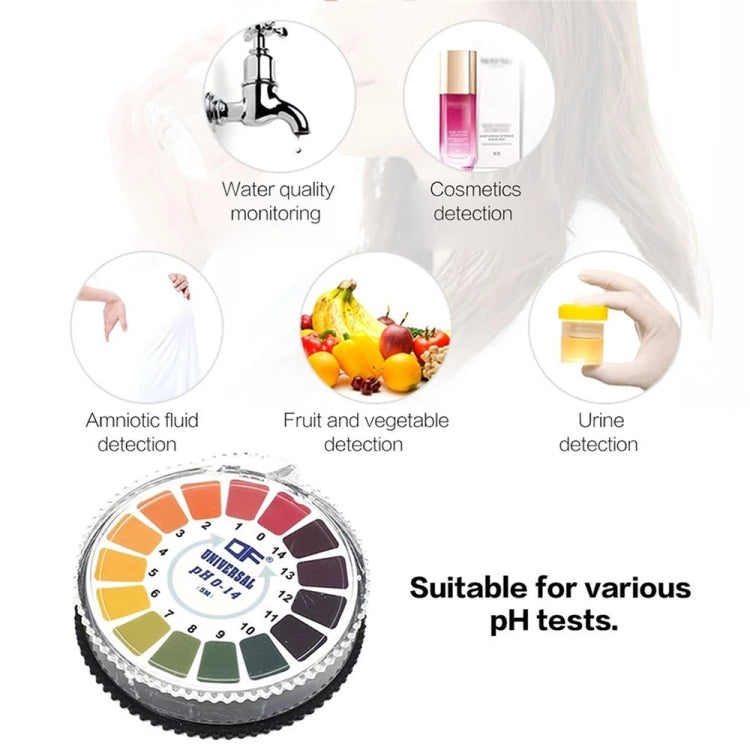 5미터 0-14 PH 테스트 페이퍼 알칼리 산성 지시약 종이 물 소변 타액 리트머스 테스트 측정 분석 키트
