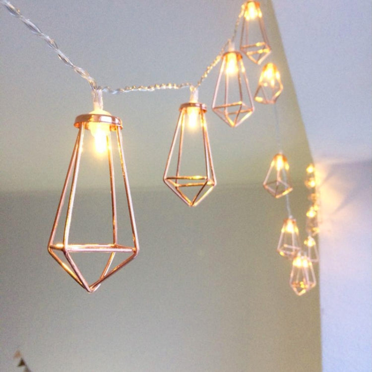 1.5m 10개 LED 복고풍 철제 다이아몬드 홈 장식 LED 요정 줄 조명