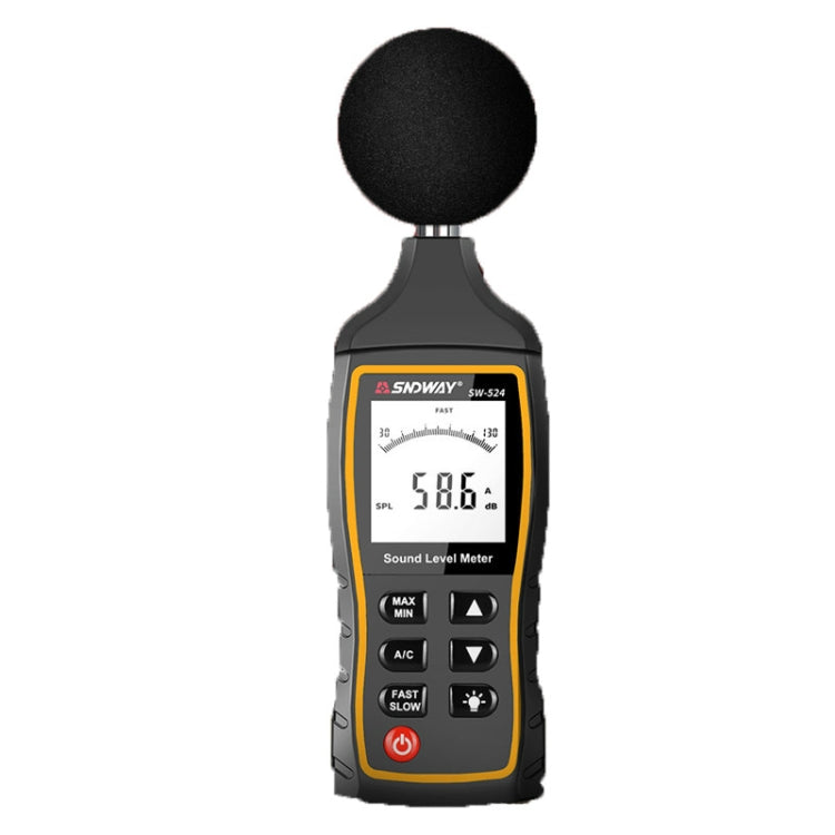 SNDWAY 휴대용 고정밀 소음 데시벨 미터, SW523, SW524(저장+USB 통신)