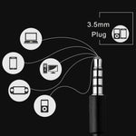 3.5mm 유선 헤드폰 핸즈프리 헤드셋 인이어 이어폰 이어버드 마이크 포함 샤오미 아이폰 MP3 플레이어 노트북용