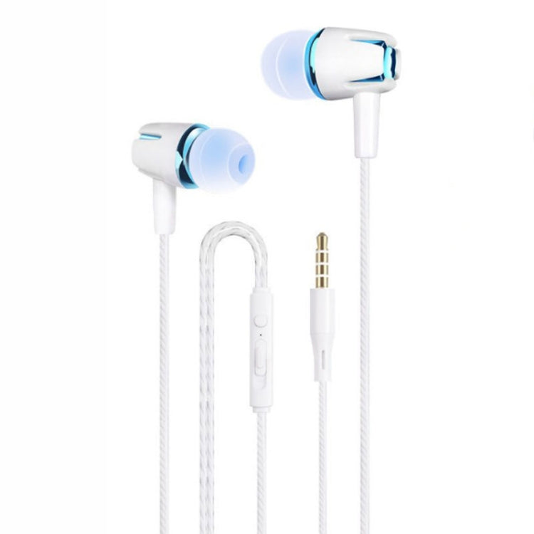 3.5mm 유선 이어폰 이어버드 스테레오 사운드 메탈 베이스 헤드셋 마이크 포함 스마트폰용