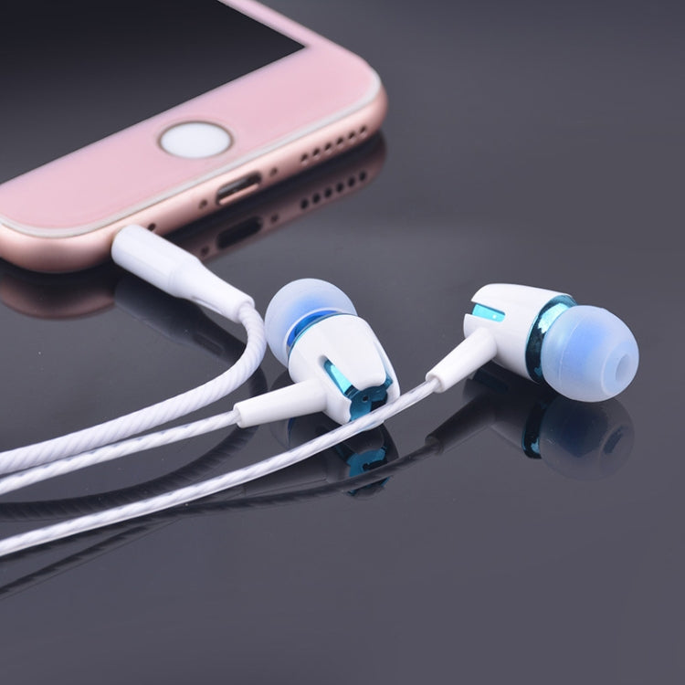 3.5mm 유선 이어폰 이어버드 스테레오 사운드 메탈 베이스 헤드셋 마이크 포함 스마트폰용