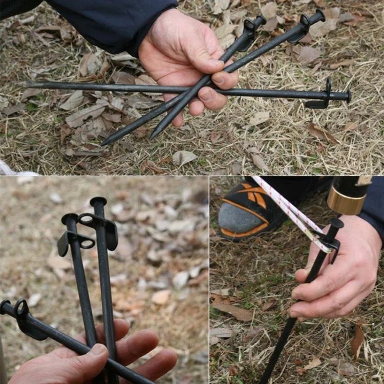 5 PCS Reinforced Long Outdoor Camping Tent Nail Steel Nails, 20cm