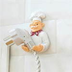 귀여운 벽면 셀프 접착 플러그 수지 후크 주방 선반, 발 끌기, 손 끌기
