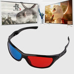 2개입 범용 3D 플라스틱 안경 블랙 프레임 3D 비전 안경 입체 아날로그 영화 게임 DVD 비디오용, 2개입 범용