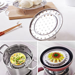 다기능 방수 선반 찜기 트레이 스테인리스 스틸 찜기 그리드 케이지 찜기 시트 찜기 선반, 20cm, 22cm, 24cm, 26cm