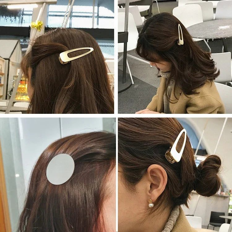 금속 스냅 헤어 클립 미용 도구