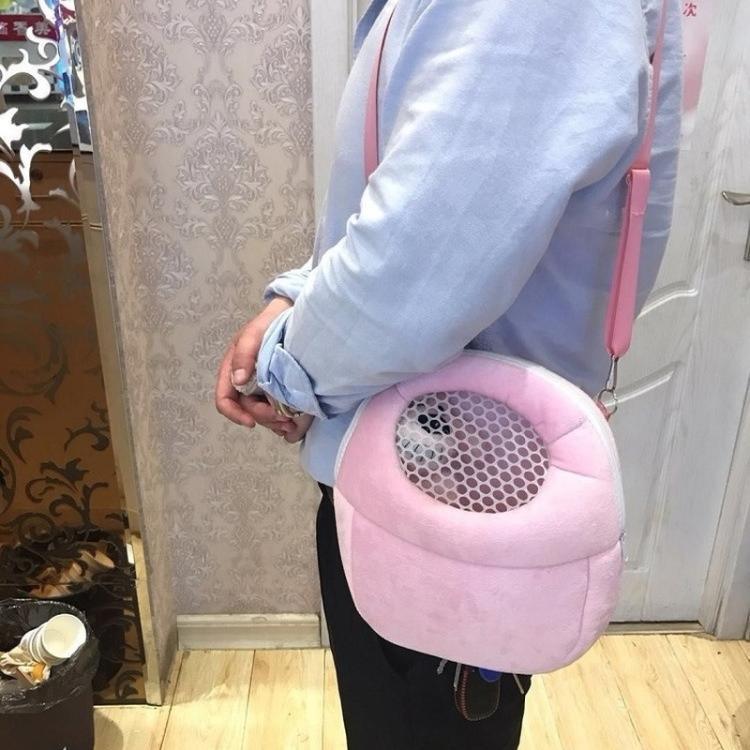 반려동물 가방 소형 햄스터 캐리어 단색 목줄 여행 가방, S
