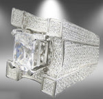 Men Luxurious Microencrusted Zircon Ring, Gold