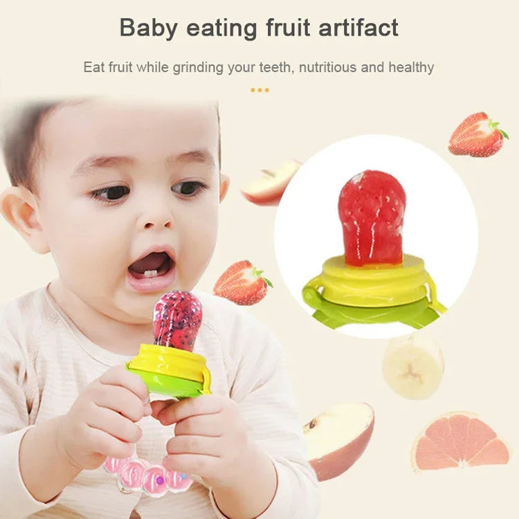 아기 젖꼭지 신선식품 과일 우유 수유 병 학습용 수유 손잡이 이갈이 고무젖꼭지 벨 포함, S
