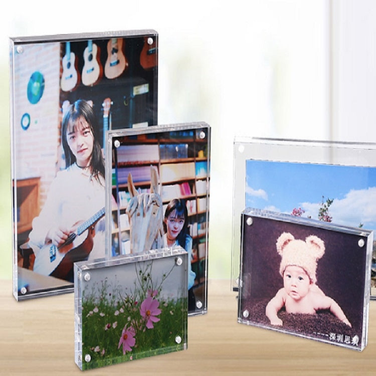 자석 아크릴 투명 직사각형 사진 액자 창의적인 생일 사진 액자, 55x82mm, 60x90mm, 75x105mm, 89x128mm, 102x153mm, 128x178mm, 150x210mm, 254x203mm, 210x297mm