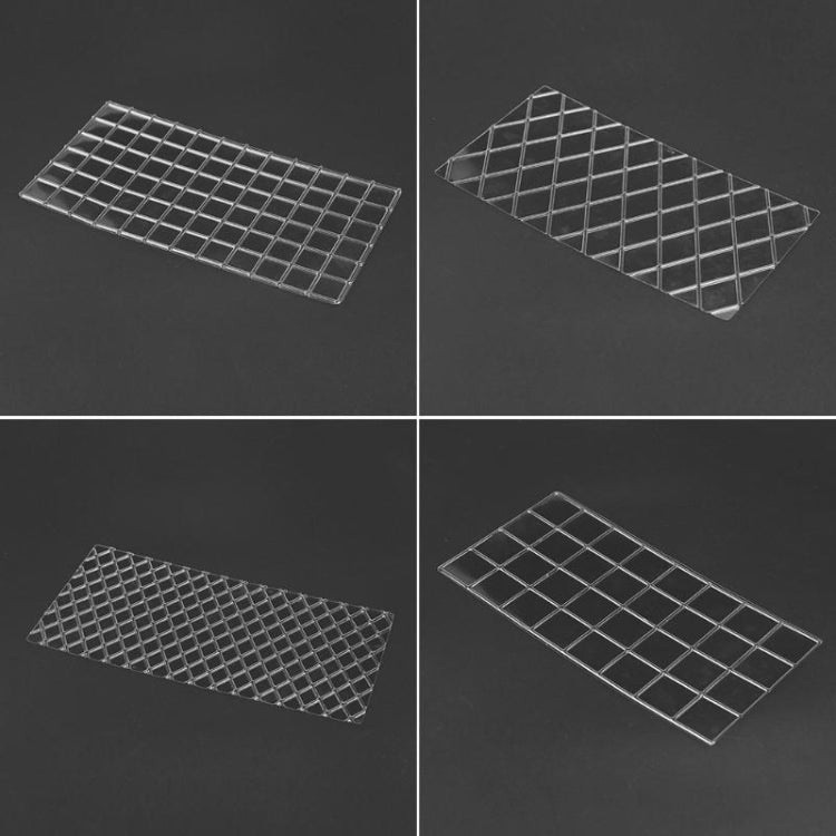 2세트 DIY 케이크 몰드 텍스처 폰던트 인쇄 몰드, 격자무늬, 롤 라탄