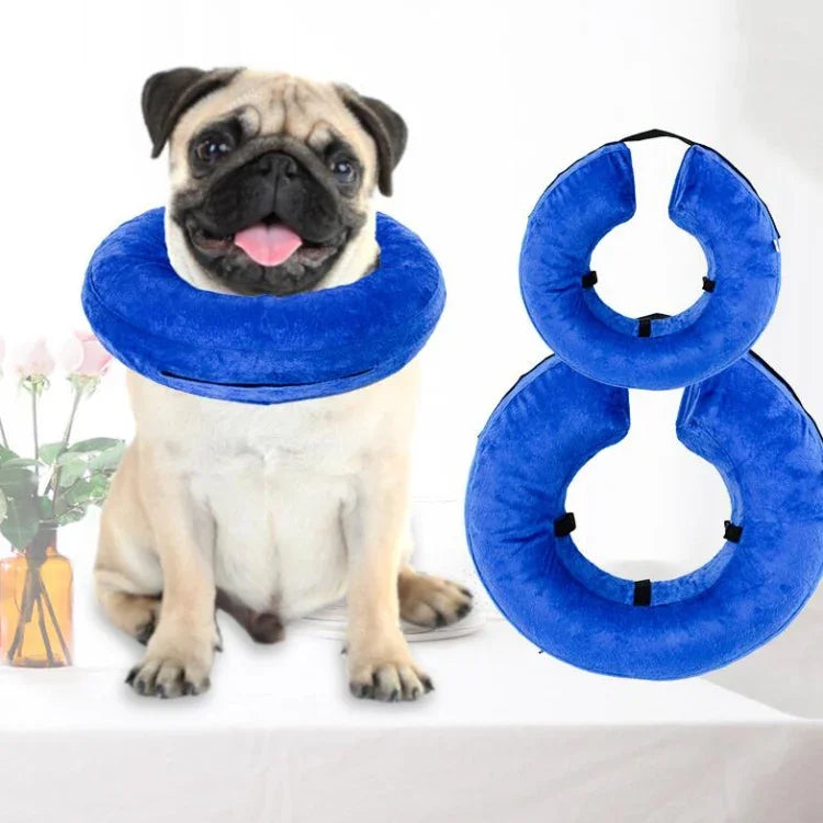 강아지 목걸이 PVC 인플레이터블 애완견 분실 방지 목걸이, S, M, L, XL