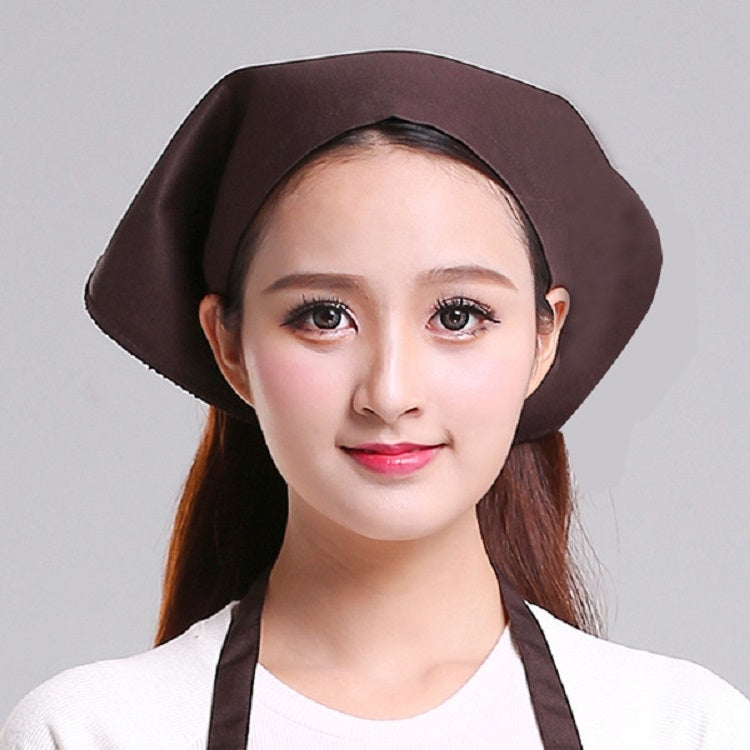 웨이터 남녀 주방 작업 터번 모자 삼각 스카프 셰프 모자, 조절 가능