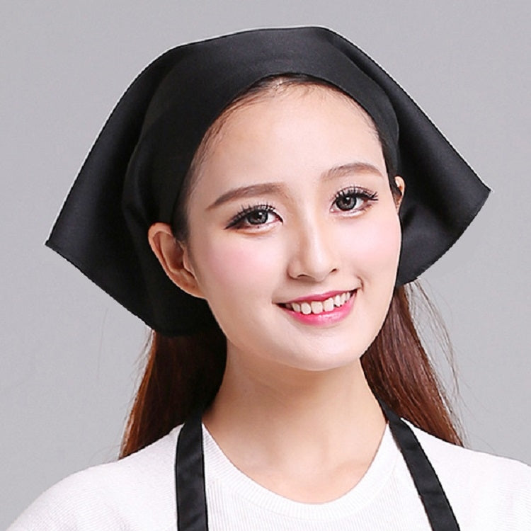 웨이터 남녀 주방 작업 터번 모자 삼각 스카프 셰프 모자, 조절 가능