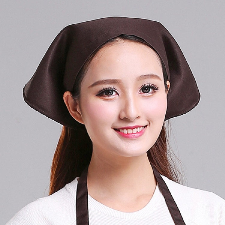웨이터 남녀 주방 작업 터번 모자 삼각 스카프 셰프 모자, 조절 가능