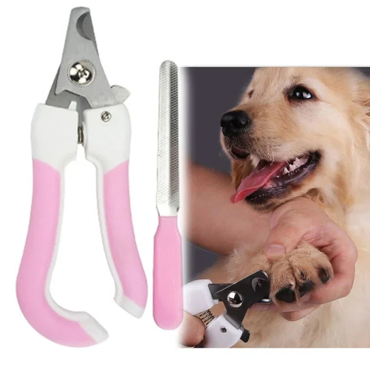 2피스 애완용 발가락 스테인리스 고양이 및 개 손톱깎이 파일, S, L