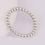 Women Fashion Charms Beads Ring Jewelry, 925 silver