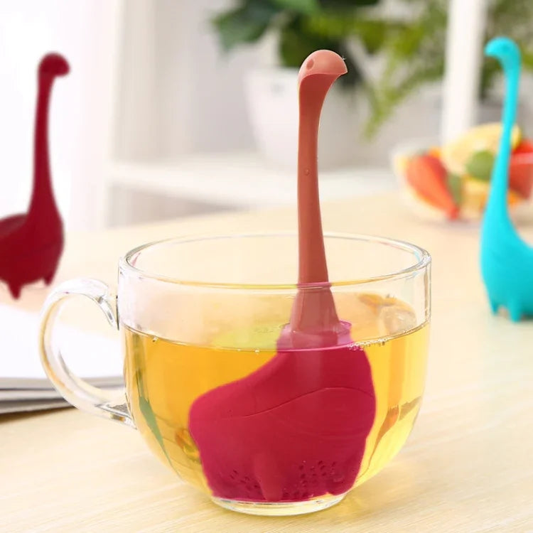 식품 등급 PP 조리용 공룡 인퓨저 네스호 괴물 모양 내열 전체 차 거름망 다기구 커피 도구