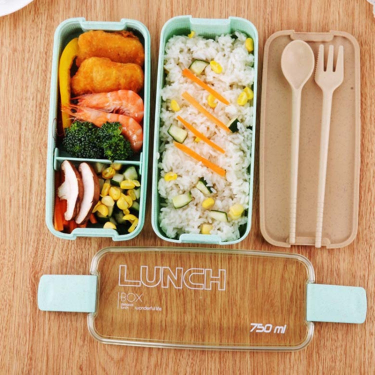 900ml 3단 도시락 식품 용기 밀짚 소재 전자레인지 사용 가능 식기 도시락통