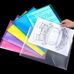 12 PCS A4 Clear Document Bag Paper File Folder Stationery School Office PP Case