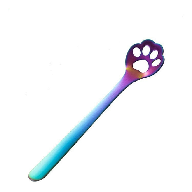 스테인리스 스틸 창의적인 고양이 발톱 커피 스푼 디저트 케이크 스푼, 고양이 발톱 스푼 골드, 속이 빈 고양이 발톱 스푼 골드, 고양이 발톱 스푼 로즈 골드, 속이 빈 고양이 발톱 스푼 로즈 골드, 고양이 발톱 스푼 블랙, 속이 빈 고양이 발톱 스푼 블랙, 고양이 발톱 스푼 컬러풀