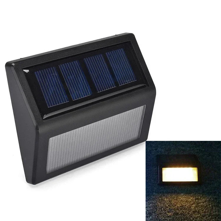 6 LED 태양광 IP55 방수 광 센서 벽등 데크 조명, 백색광, 따뜻한 광