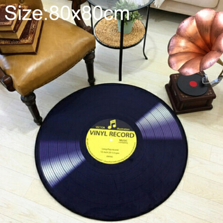 창의적인 복고풍 3D DVR 녹화 카펫 원형 CD 바닥 매트 홈 데코 거실 아이 방 장식 러그, 지름 60cm, 지름 80cm, 지름 100cm, 지름 120cm, 지름 160cm, 지름 180cm
