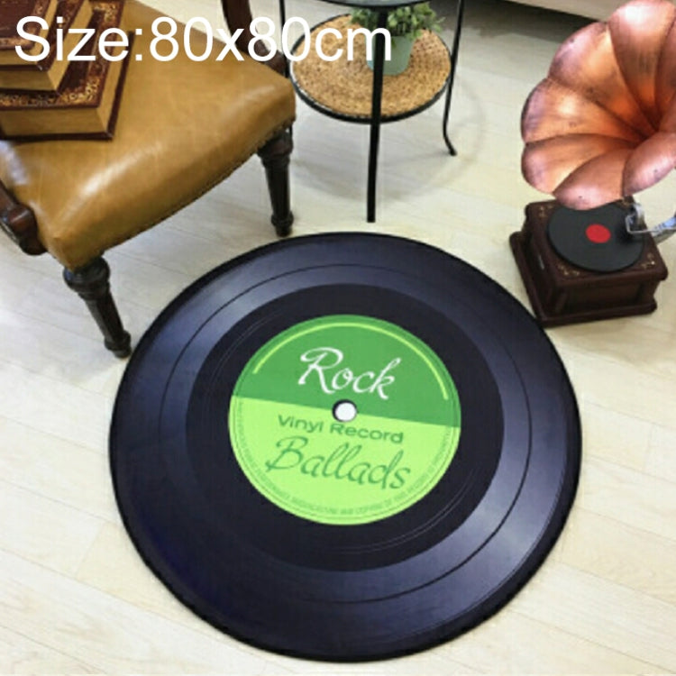 창의적인 복고풍 3D DVR 녹화 카펫 원형 CD 바닥 매트 홈 데코 거실 아이 방 장식 러그, 지름 60cm, 지름 80cm, 지름 100cm, 지름 120cm, 지름 160cm, 지름 180cm