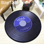 창의적인 복고풍 3D DVR 녹화 카펫 원형 CD 바닥 매트 홈 데코 거실 아이 방 장식 러그, 지름 60cm, 지름 80cm, 지름 100cm, 지름 120cm, 지름 160cm, 지름 180cm