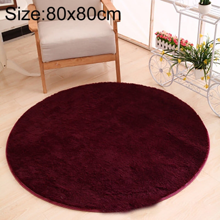 KSolid 원형 카펫 부드러운 플리스 매트 미끄럼 방지 지역 러그 어린이 침실 문 매트, 지름: 80cm, 지름: 100cm, 지름: 120cm