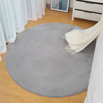 KSolid 원형 카펫 부드러운 플리스 매트 미끄럼 방지 지역 러그 어린이 침실 문 매트, 지름: 80cm, 지름: 100cm, 지름: 120cm
