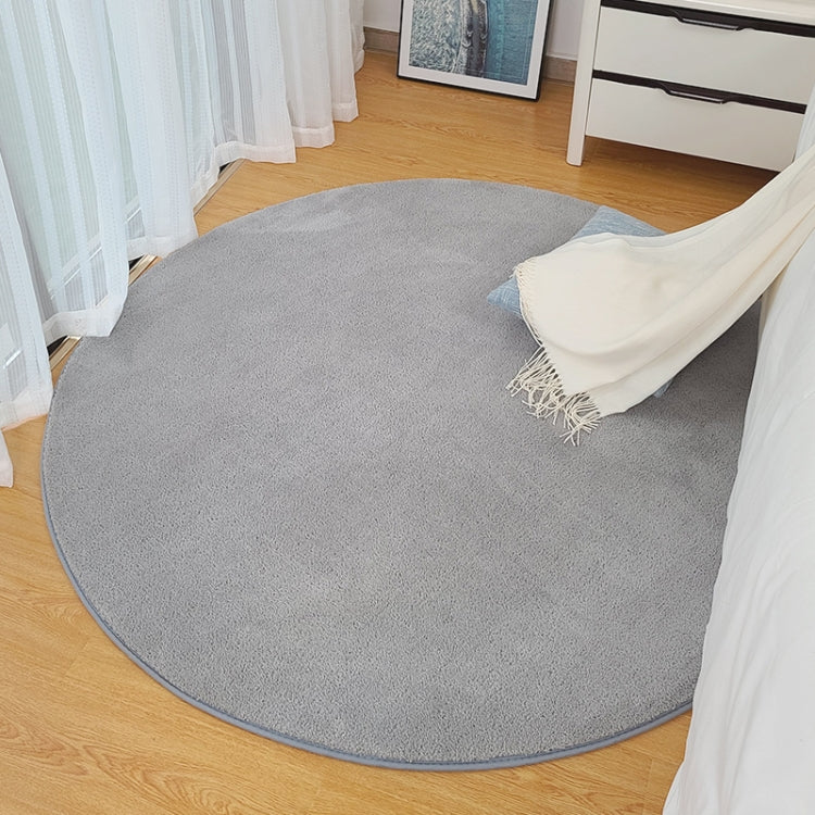 KSolid 원형 카펫 부드러운 플리스 매트 미끄럼 방지 지역 러그 어린이 침실 문 매트, 지름: 80cm, 지름: 100cm, 지름: 120cm