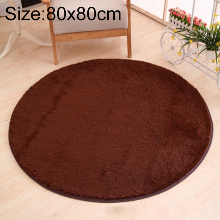 KSolid 원형 카펫 부드러운 플리스 매트 미끄럼 방지 지역 러그 어린이 침실 문 매트, 지름: 80cm, 지름: 100cm, 지름: 120cm