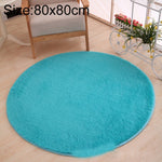 KSolid 원형 카펫 부드러운 플리스 매트 미끄럼 방지 지역 러그 어린이 침실 문 매트, 지름: 80cm, 지름: 100cm, 지름: 120cm