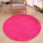 KSolid 원형 카펫 부드러운 플리스 매트 미끄럼 방지 지역 러그 어린이 침실 문 매트, 지름: 80cm, 지름: 100cm, 지름: 120cm