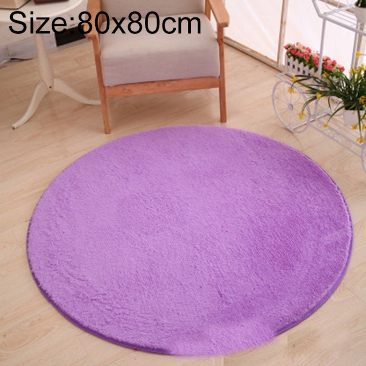 KSolid 원형 카펫 부드러운 플리스 매트 미끄럼 방지 지역 러그 어린이 침실 문 매트, 지름: 80cm, 지름: 100cm, 지름: 120cm