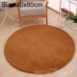 KSolid 원형 카펫 부드러운 플리스 매트 미끄럼 방지 지역 러그 어린이 침실 문 매트, 지름: 80cm, 지름: 100cm, 지름: 120cm