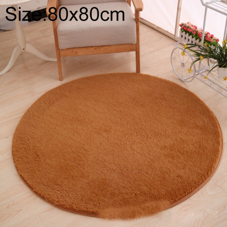 KSolid 원형 카펫 부드러운 플리스 매트 미끄럼 방지 지역 러그 어린이 침실 문 매트, 지름: 80cm, 지름: 100cm, 지름: 120cm
