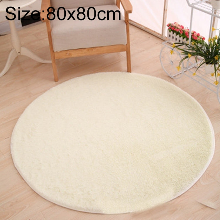 KSolid 원형 카펫 부드러운 플리스 매트 미끄럼 방지 지역 러그 어린이 침실 문 매트, 지름: 80cm, 지름: 100cm, 지름: 120cm