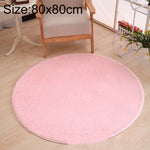 KSolid 원형 카펫 부드러운 플리스 매트 미끄럼 방지 지역 러그 어린이 침실 문 매트, 지름: 80cm, 지름: 100cm, 지름: 120cm