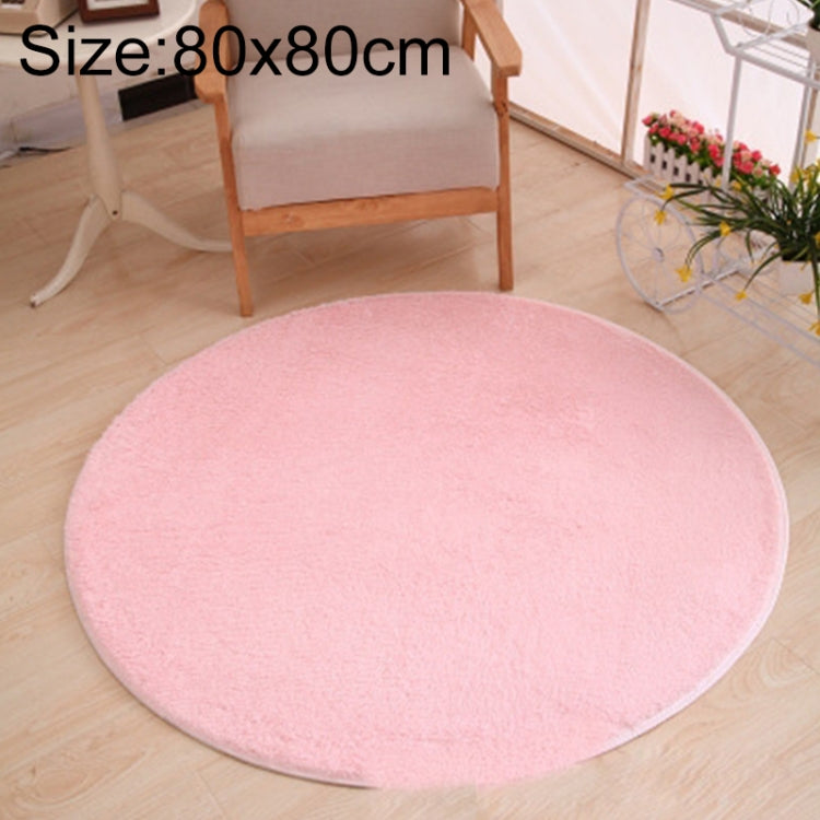 KSolid 원형 카펫 부드러운 플리스 매트 미끄럼 방지 지역 러그 어린이 침실 문 매트, 지름: 80cm, 지름: 100cm, 지름: 120cm