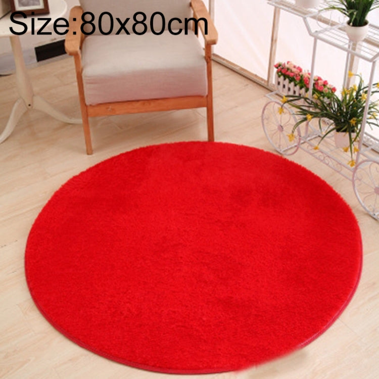 KSolid 원형 카펫 부드러운 플리스 매트 미끄럼 방지 지역 러그 어린이 침실 문 매트, 지름: 80cm, 지름: 100cm, 지름: 120cm